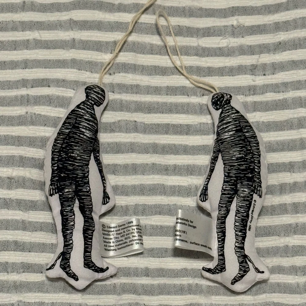 Two Edward Gorey Stuffed Ornaments - Picture 1 of 4